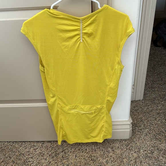 Athleta Bright Yellow Rash Guard Sun Shirt UPF - Picture 3 of 7